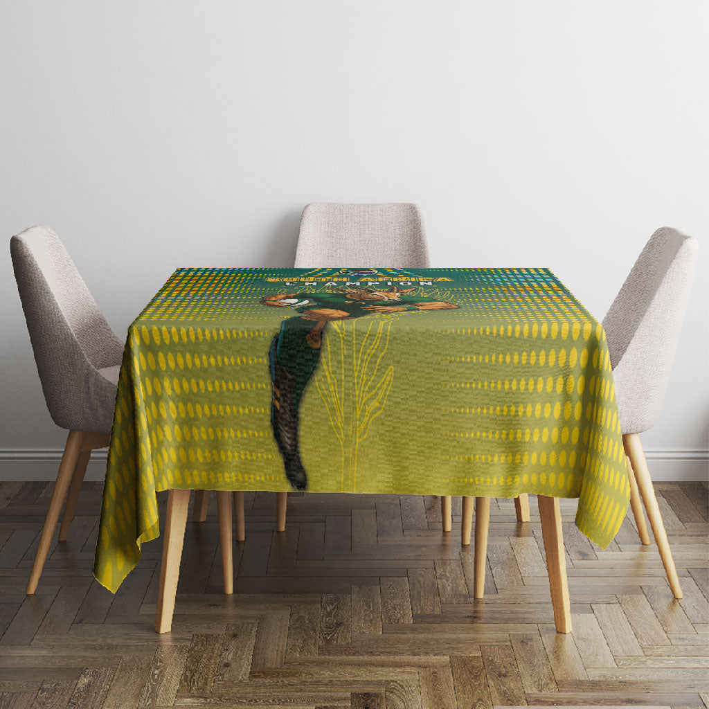 South Africa Rugby Tablecloth Go Springboks Mascot Champion