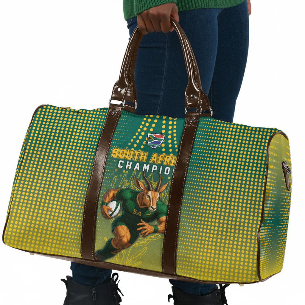 South Africa Rugby Travel Bag Go Springboks Mascot Champion