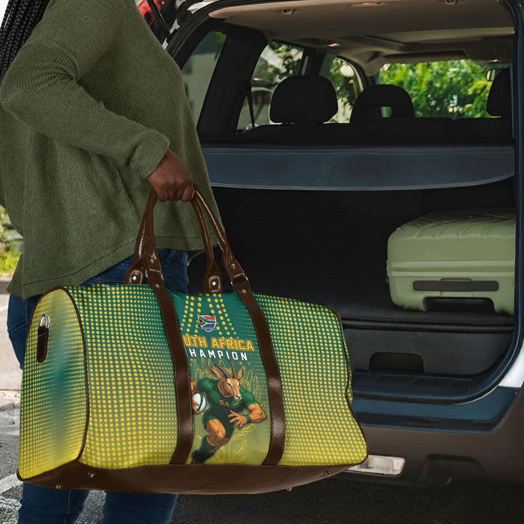 South Africa Rugby Travel Bag Go Springboks Mascot Champion