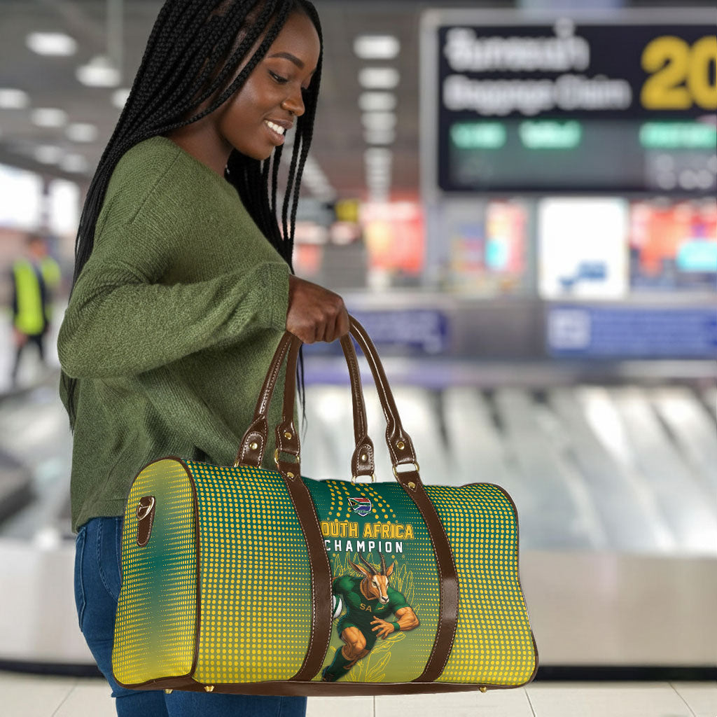 South Africa Rugby Travel Bag Go Springboks Mascot Champion