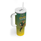 Custom South Africa Rugby Tumbler With Handle Go Springboks Mascot Champion