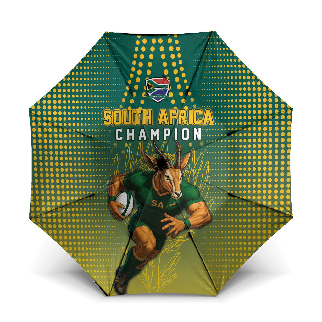 South Africa Rugby Umbrella Go Springboks Mascot Champion