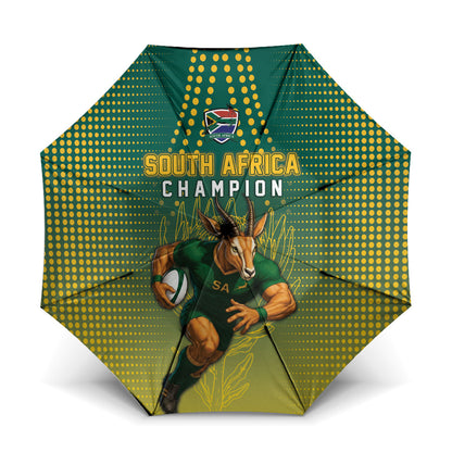 South Africa Rugby Umbrella Go Springboks Mascot Champion