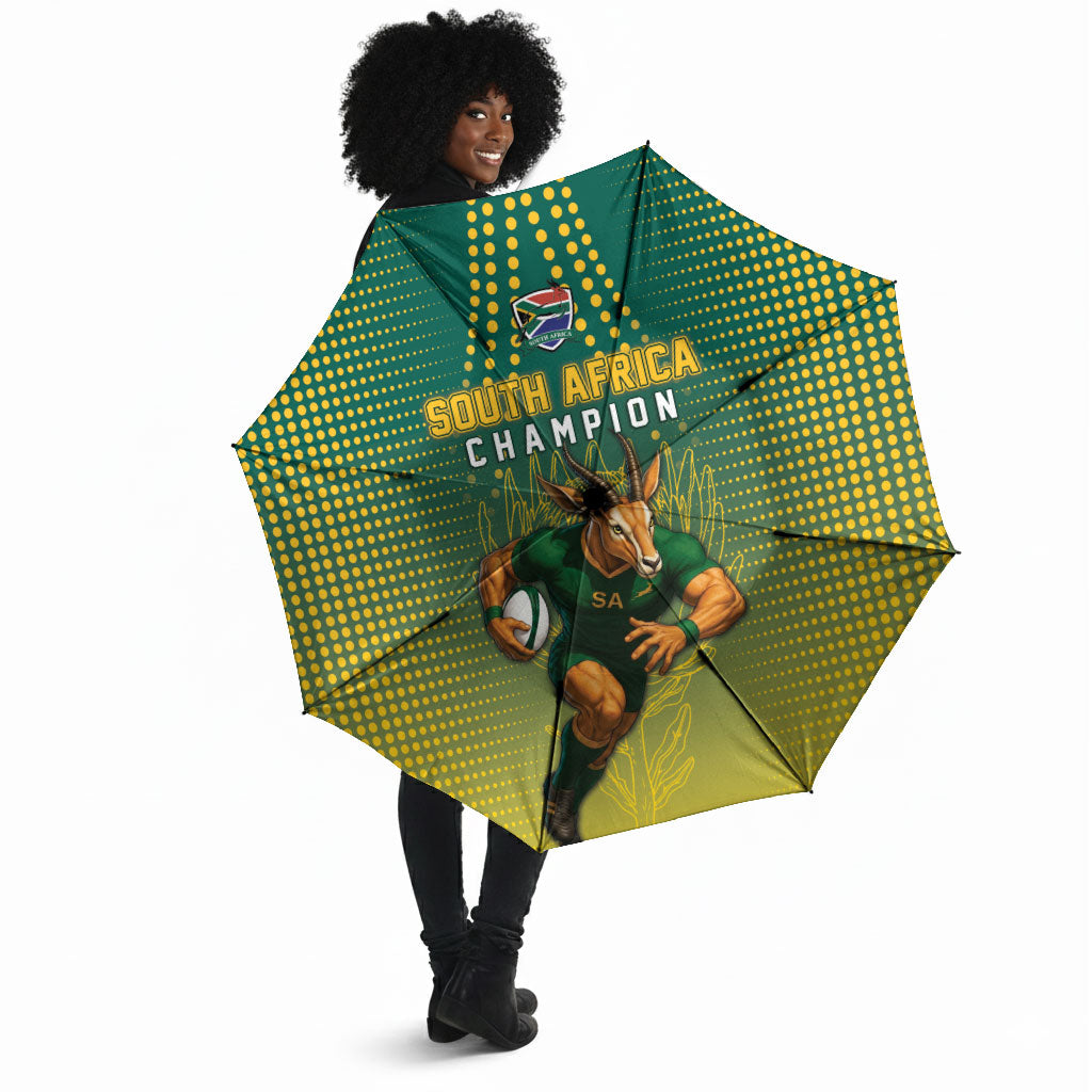 South Africa Rugby Umbrella Go Springboks Mascot Champion