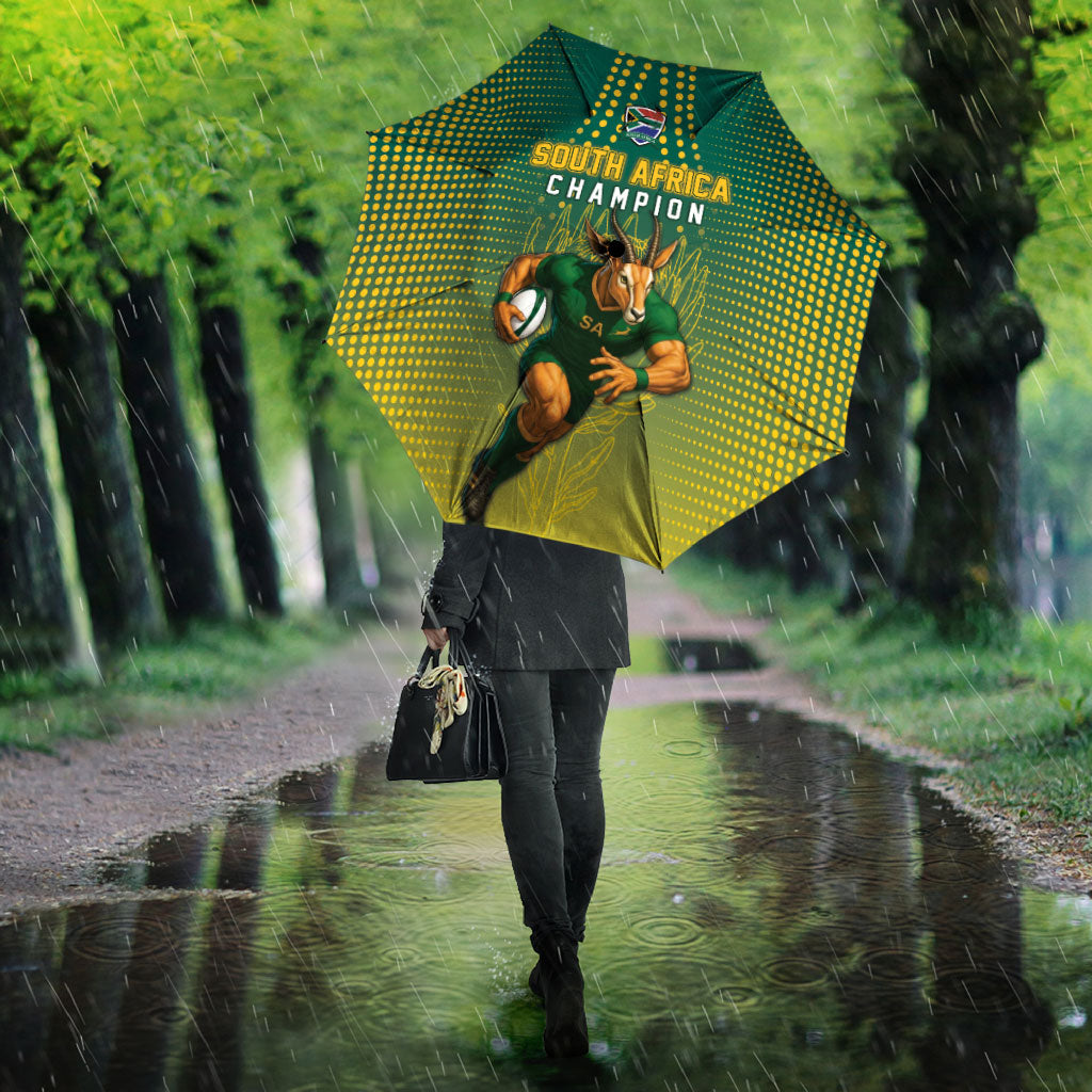 South Africa Rugby Umbrella Go Springboks Mascot Champion