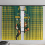 South Africa Rugby Window Curtain Go Springboks Mascot Champion
