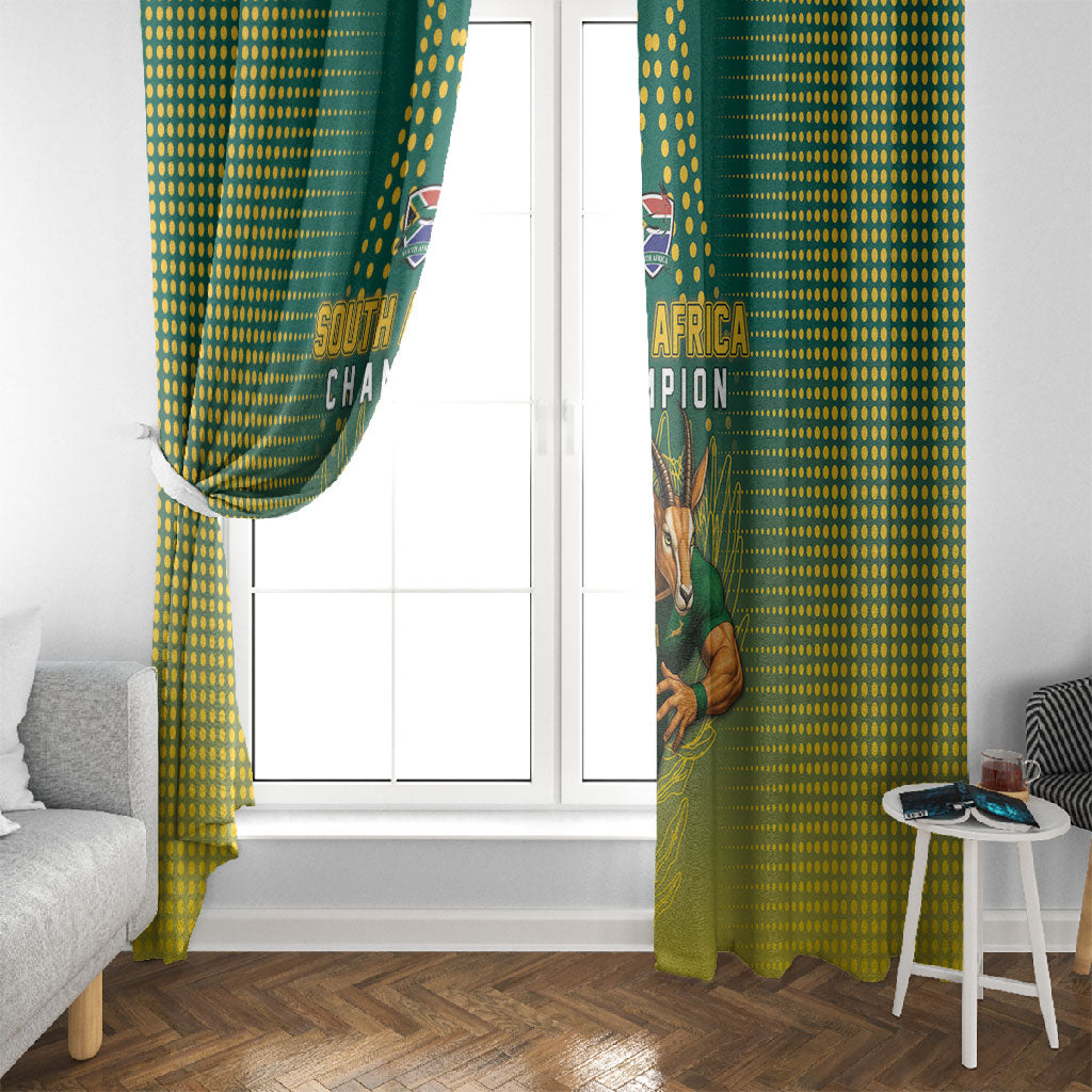 South Africa Rugby Window Curtain Go Springboks Mascot Champion