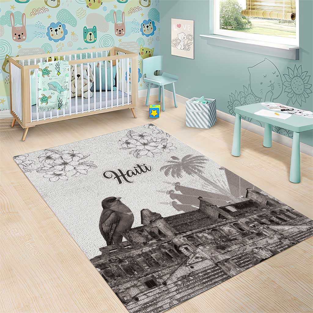 Afro-Haitians Citadelle Laferriere Area Rug Hispaniolan Trogon and Plumeria - African Pride