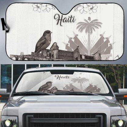 Afro-Haitians Citadelle Laferriere Auto Sun Shade Hispaniolan Trogon and Plumeria