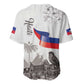 Afro-Haitians Citadelle Laferriere Baseball Jersey Hispaniolan Trogon and Plumeria LT19