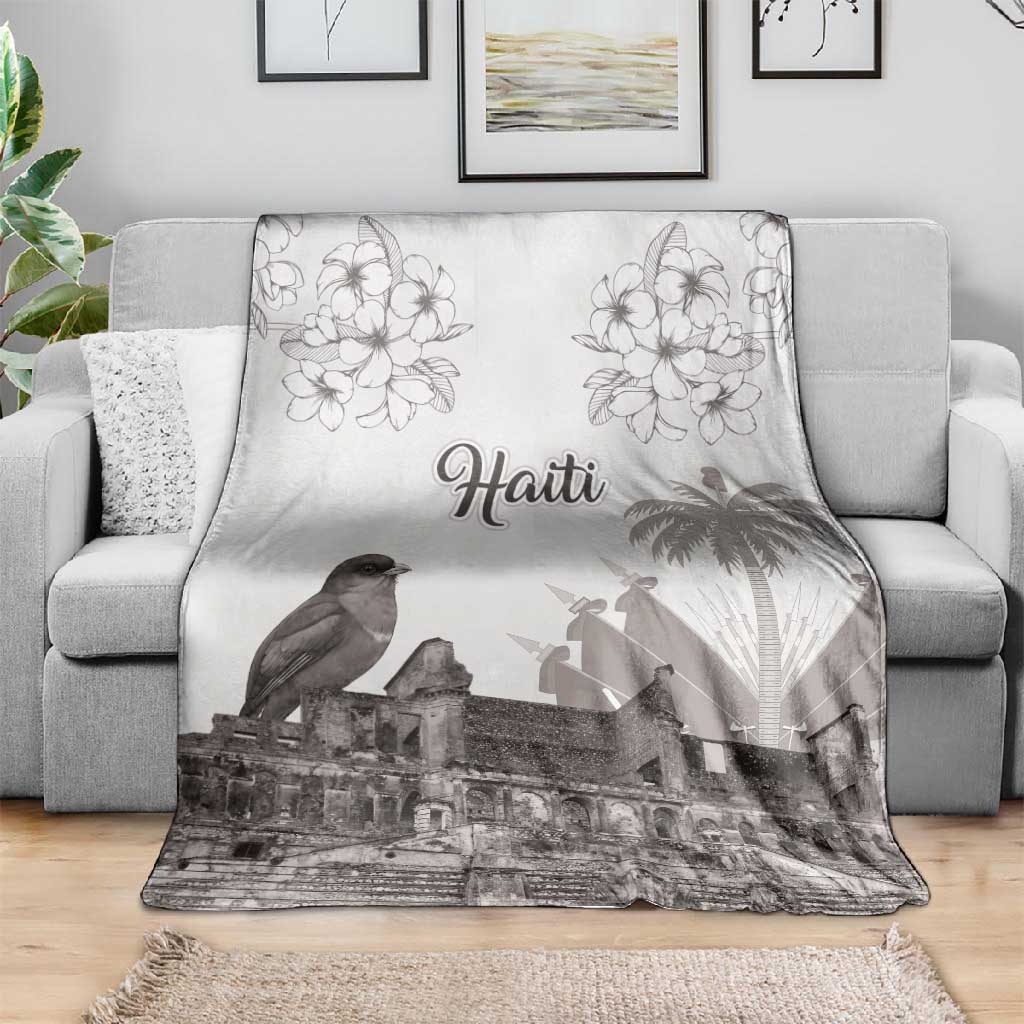 Afro-Haitians Citadelle Laferriere Blanket Hispaniolan Trogon and Plumeria - African Pride