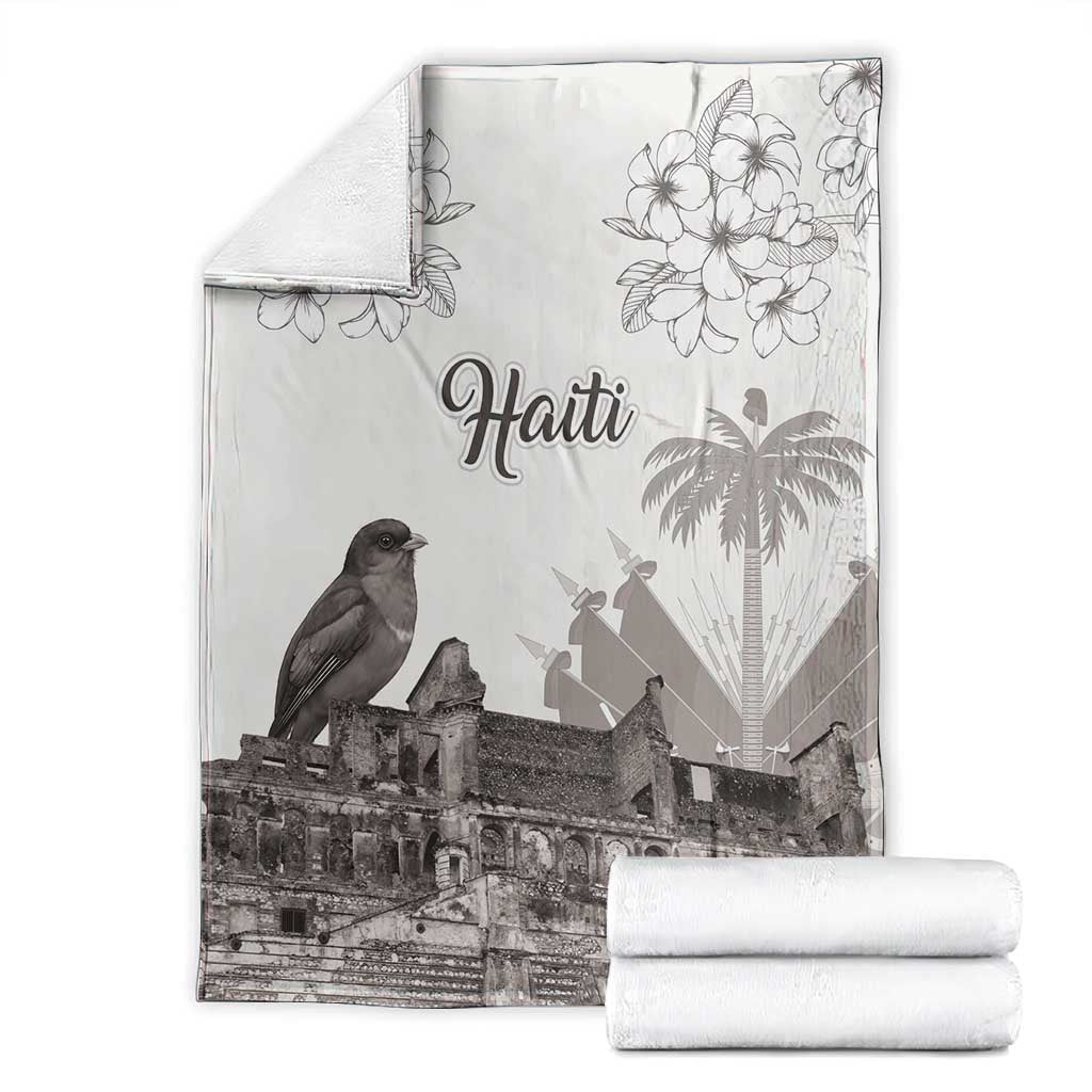 Afro-Haitians Citadelle Laferriere Blanket Hispaniolan Trogon and Plumeria - African Pride