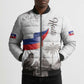 Afro-Haitians Citadelle Laferriere Bomber Puffer Jacket Hispaniolan Trogon and Plumeria
