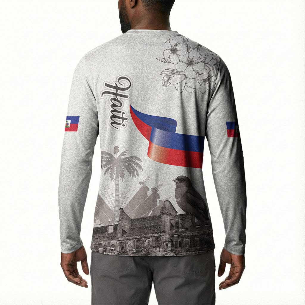 Afro-Haitians Citadelle Laferriere Button Sweatshirt Hispaniolan Trogon and Plumeria