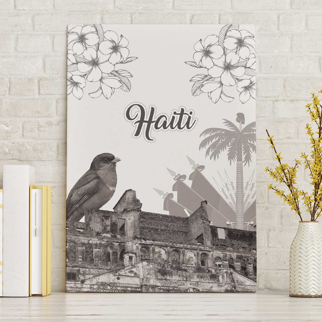 Afro-Haitians Citadelle Laferriere Canvas Wall Art Hispaniolan Trogon and Plumeria - African Pride