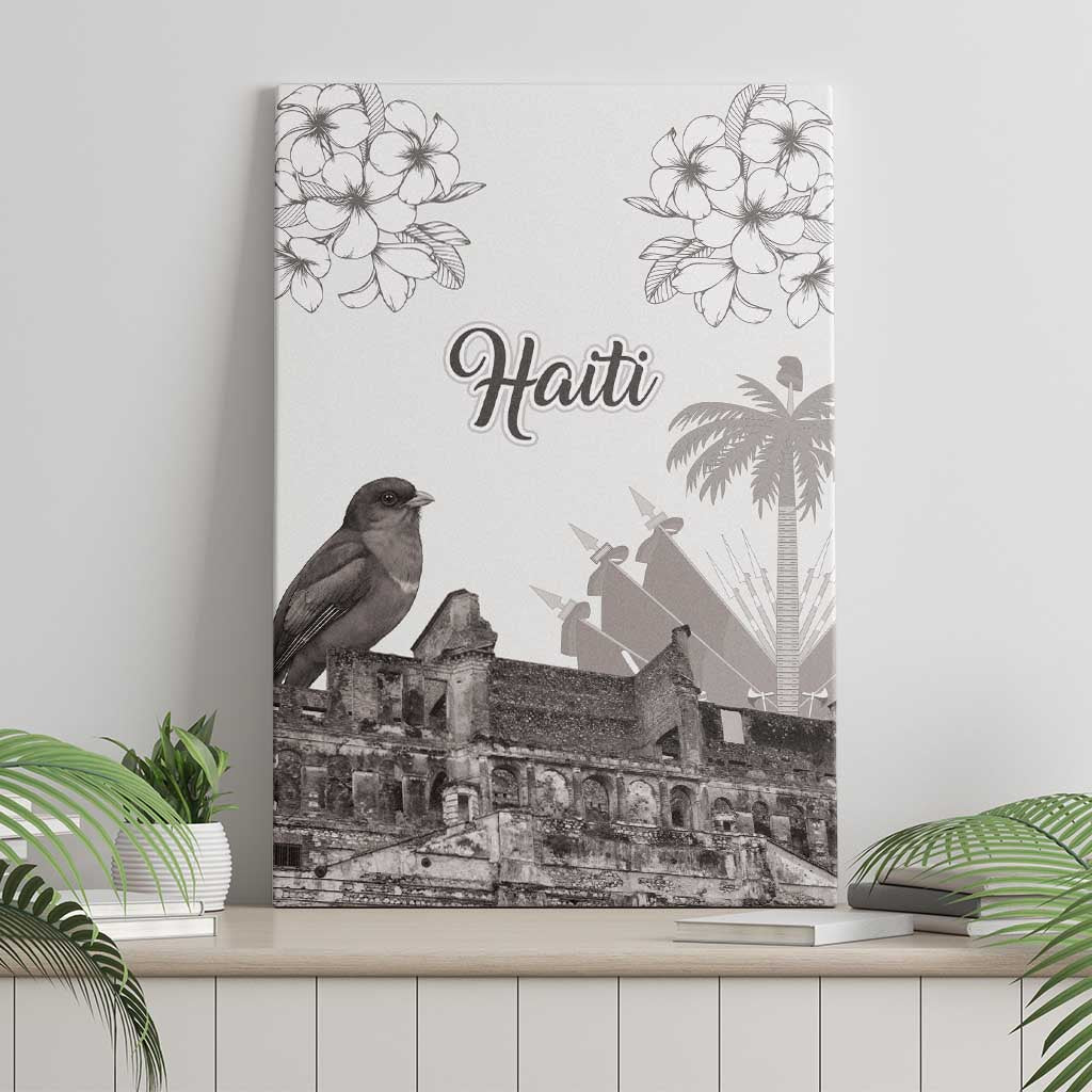 Afro-Haitians Citadelle Laferriere Canvas Wall Art Hispaniolan Trogon and Plumeria - African Pride
