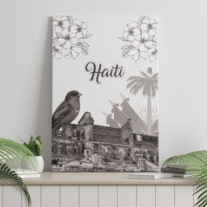 Afro-Haitians Citadelle Laferriere Canvas Wall Art Hispaniolan Trogon and Plumeria - African Pride