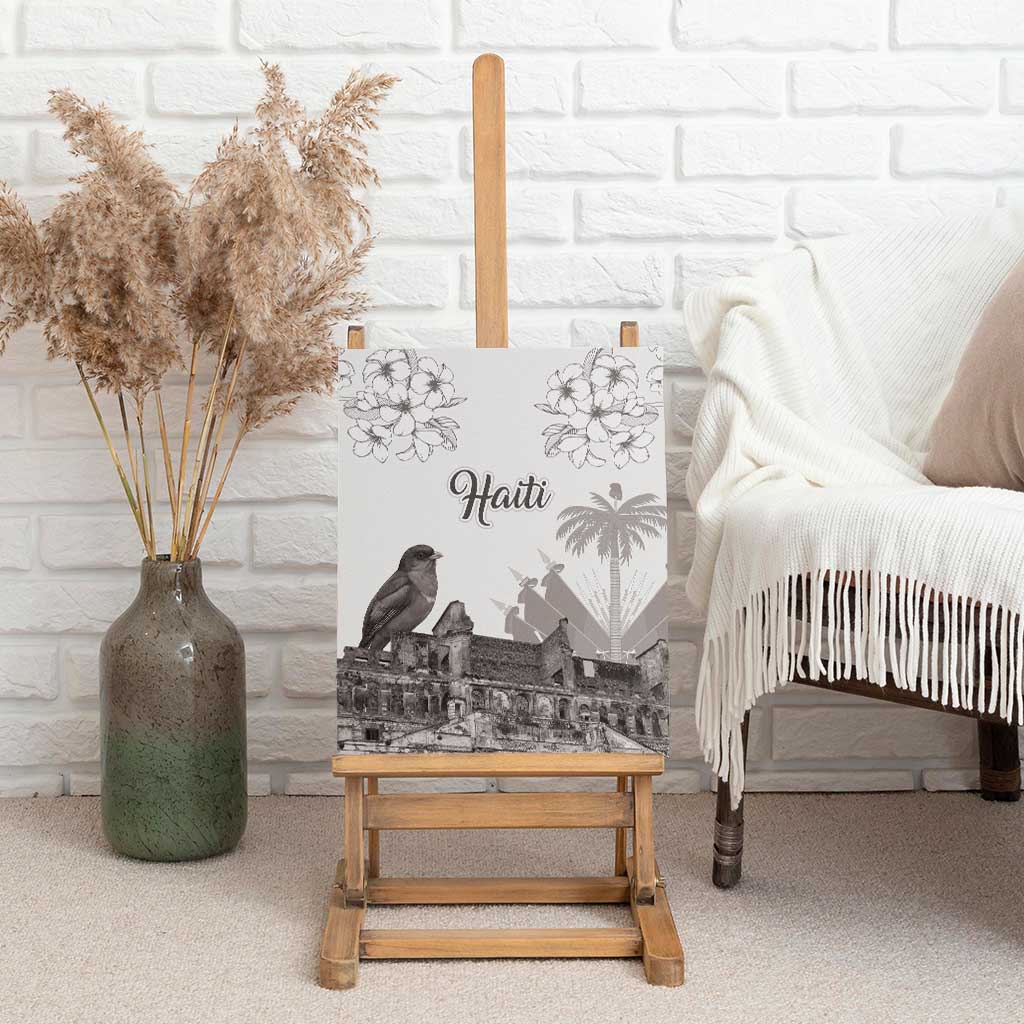 Afro-Haitians Citadelle Laferriere Canvas Wall Art Hispaniolan Trogon and Plumeria - African Pride
