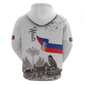 Afro-Haitians Citadelle Laferriere Hoodie Hispaniolan Trogon and Plumeria - African Pride
