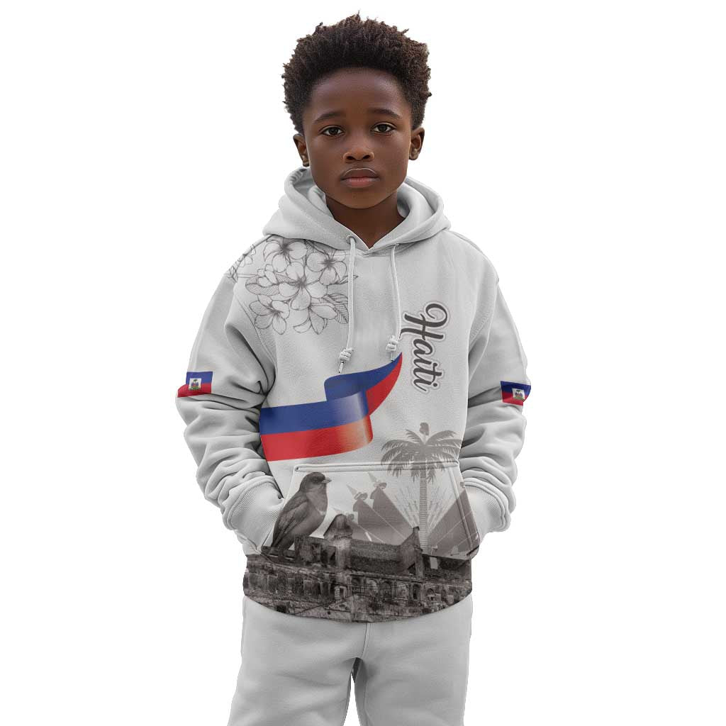 Afro-Haitians Citadelle Laferriere Kid Hoodie Hispaniolan Trogon and Plumeria - African Pride