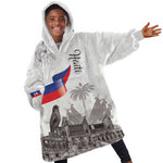Afro-Haitians Citadelle Laferriere Kid Wearable Blanket Hoodie Hispaniolan Trogon and Plumeria - African Pride