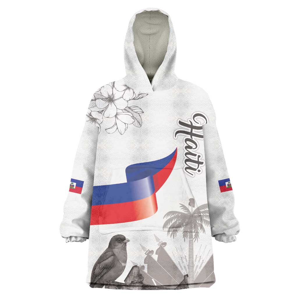 Afro-Haitians Citadelle Laferriere Kid Wearable Blanket Hoodie Hispaniolan Trogon and Plumeria - African Pride