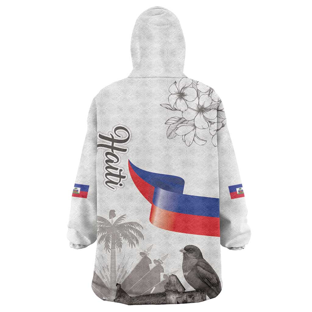 Afro-Haitians Citadelle Laferriere Kid Wearable Blanket Hoodie Hispaniolan Trogon and Plumeria - African Pride
