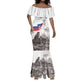 Afro-Haitians Citadelle Laferriere Mermaid Dress Hispaniolan Trogon and Plumeria LT19