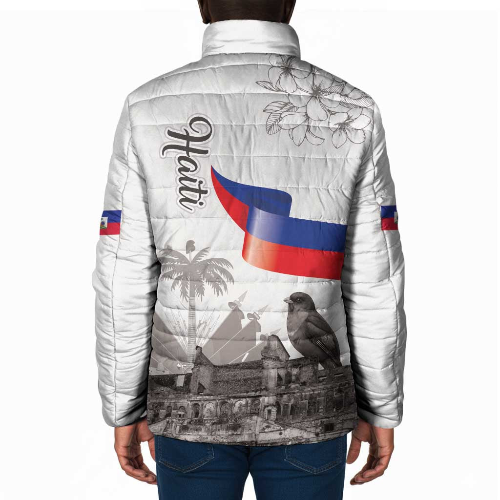 Afro-Haitians Citadelle Laferriere Padded Jacket Hispaniolan Trogon and Plumeria