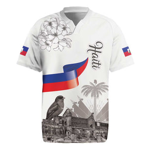 Afro-Haitians Citadelle Laferriere Rugby Jersey Hispaniolan Trogon and Plumeria LT19