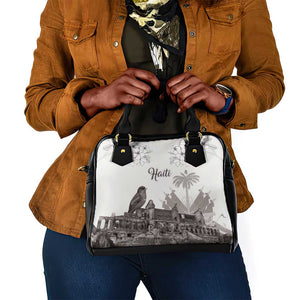Afro-Haitians Citadelle Laferriere Shoulder Handbag Hispaniolan Trogon and Plumeria - African Pride