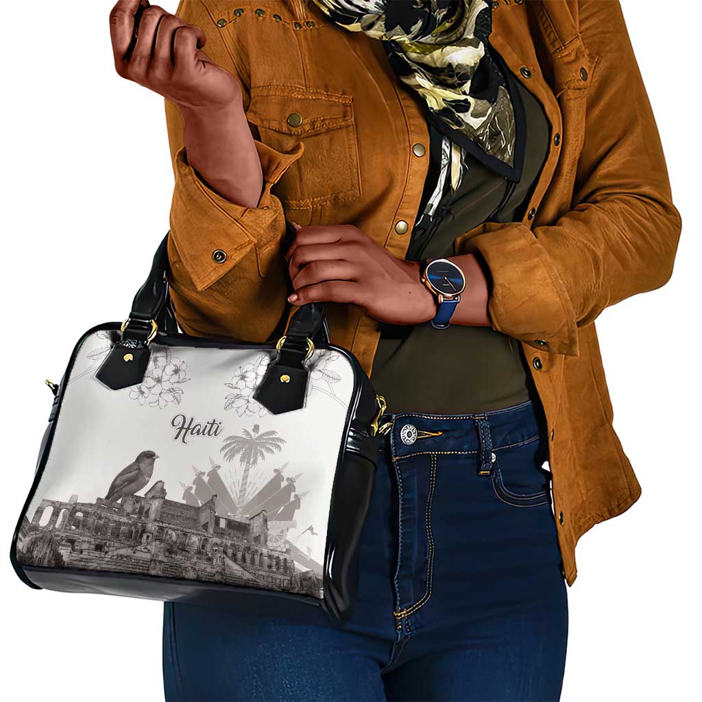 Afro-Haitians Citadelle Laferriere Shoulder Handbag Hispaniolan Trogon and Plumeria - African Pride