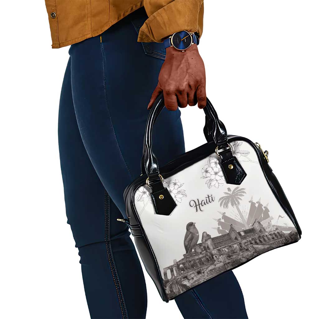 Afro-Haitians Citadelle Laferriere Shoulder Handbag Hispaniolan Trogon and Plumeria - African Pride