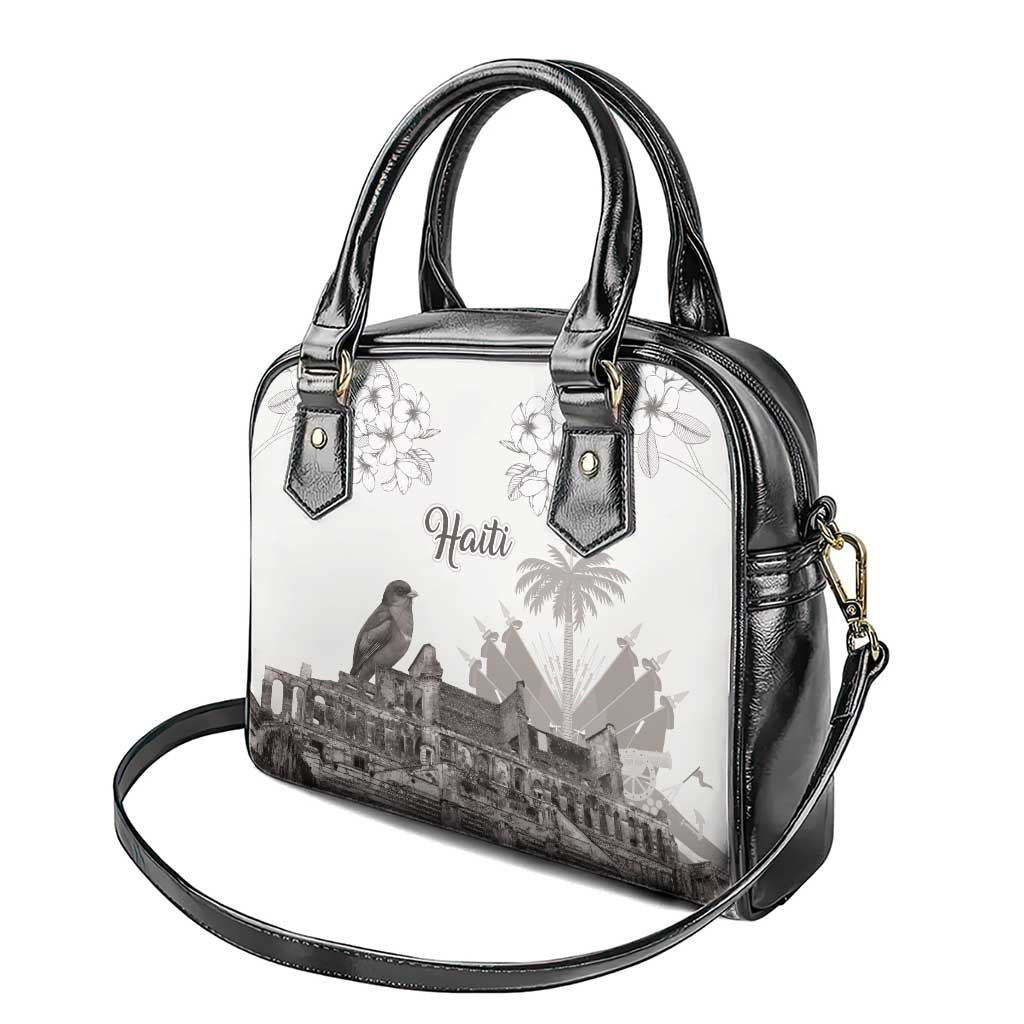 Afro-Haitians Citadelle Laferriere Shoulder Handbag Hispaniolan Trogon and Plumeria - African Pride