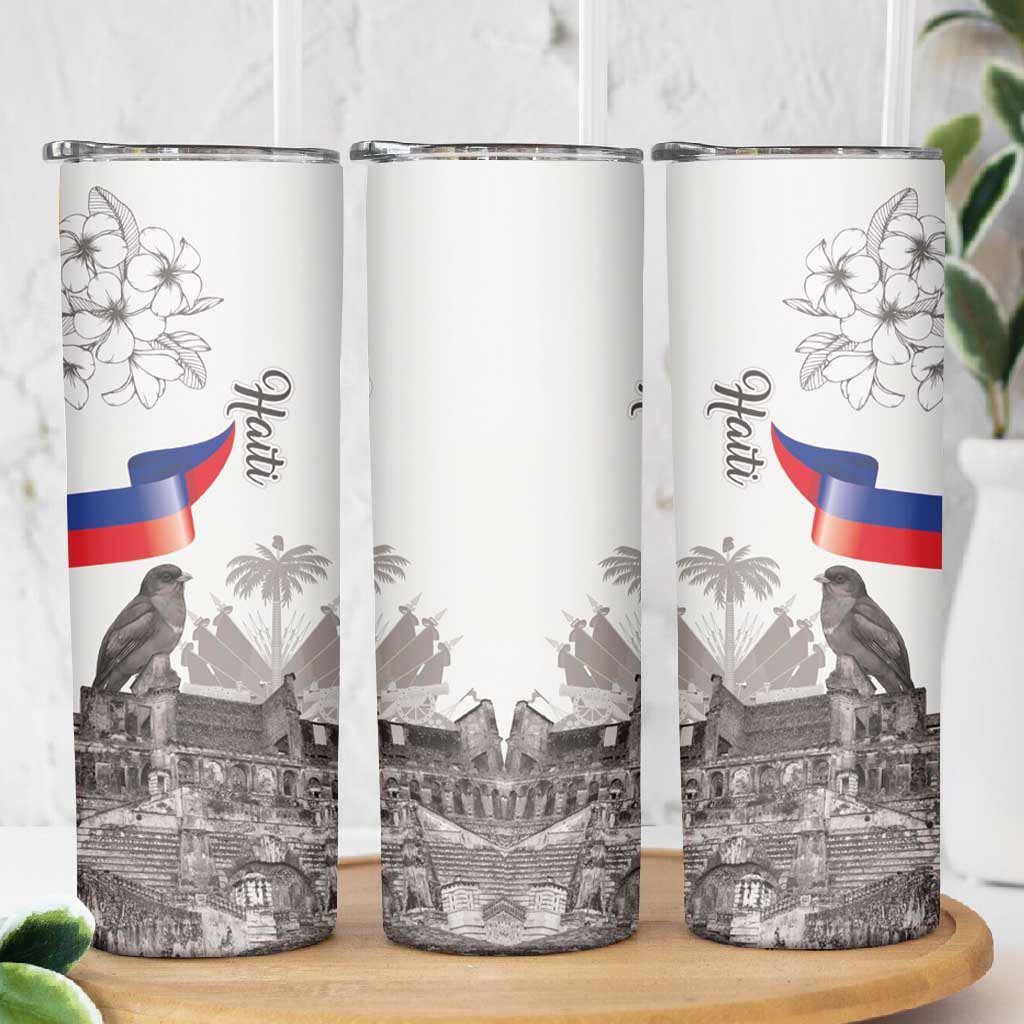 Afro-Haitians Citadelle Laferriere Skinny Tumbler Hispaniolan Trogon and Plumeria - African Pride