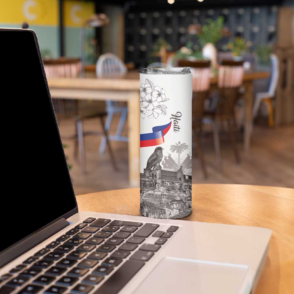 Afro-Haitians Citadelle Laferriere Skinny Tumbler Hispaniolan Trogon and Plumeria - African Pride