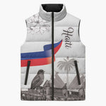 Afro-Haitians Citadelle Laferriere Sleeveless Puffer Jacket Hispaniolan Trogon and Plumeria
