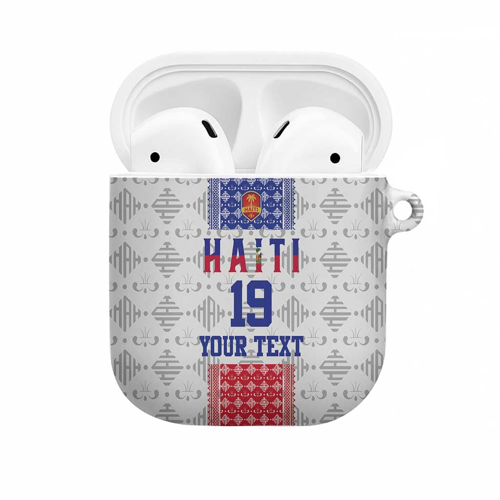 Custom Afro-Haitians Football AirPods Case National Flag Design