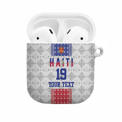 Custom Afro-Haitians Football AirPods Case National Flag Design