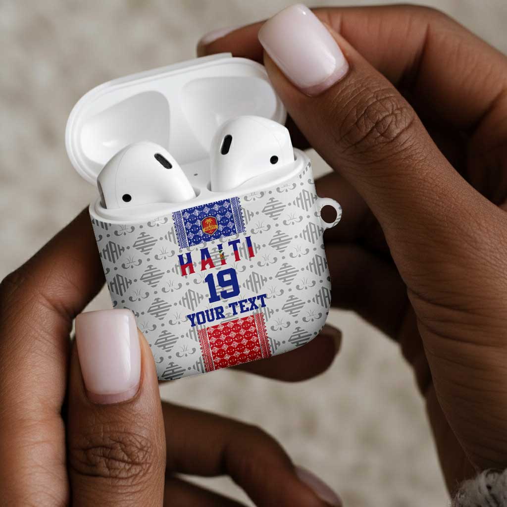 Custom Afro-Haitians Football AirPods Case National Flag Design