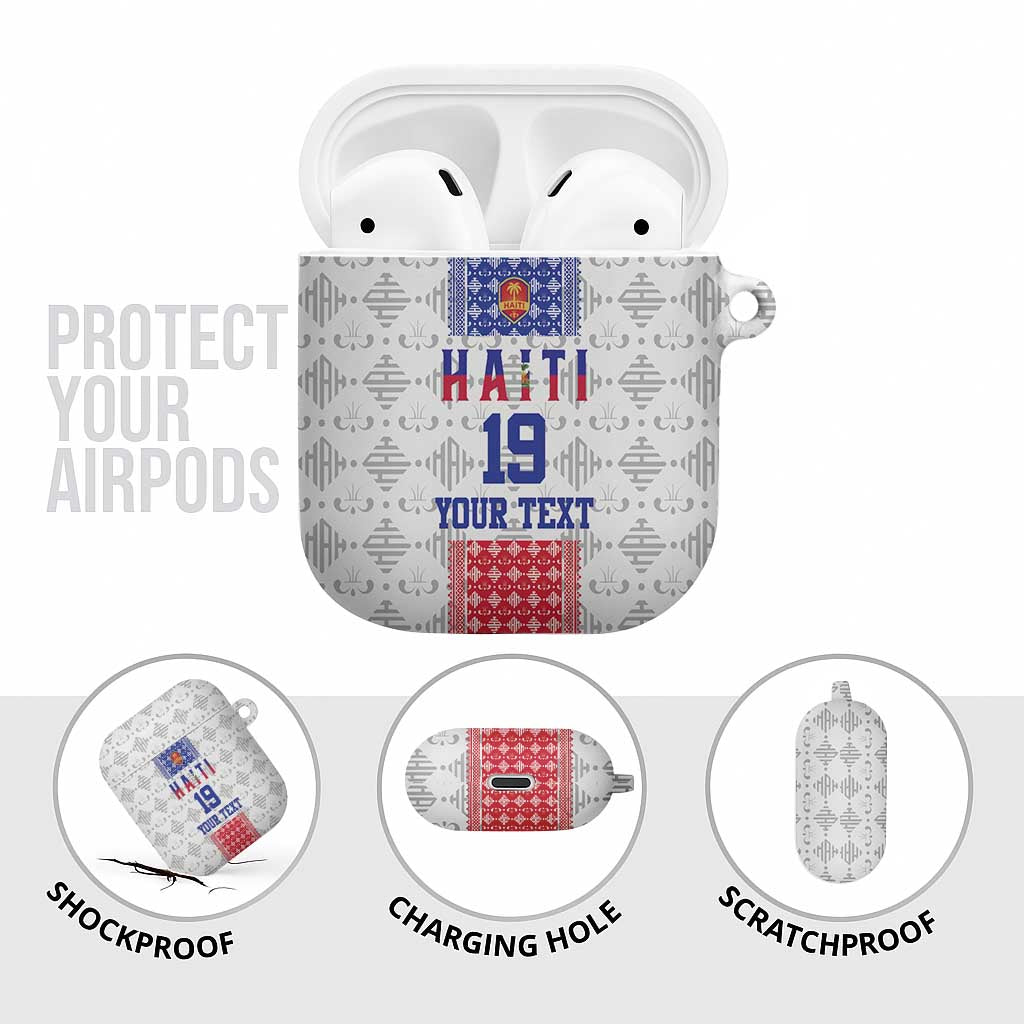 Custom Afro-Haitians Football AirPods Case National Flag Design