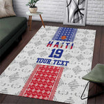 Custom Afro-Haitians Football Area Rug National Flag Design - African Pride
