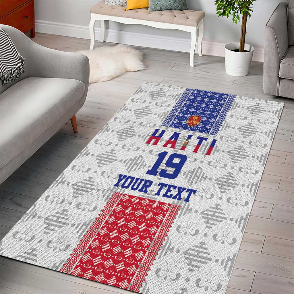 Custom Afro-Haitians Football Area Rug National Flag Design - African Pride
