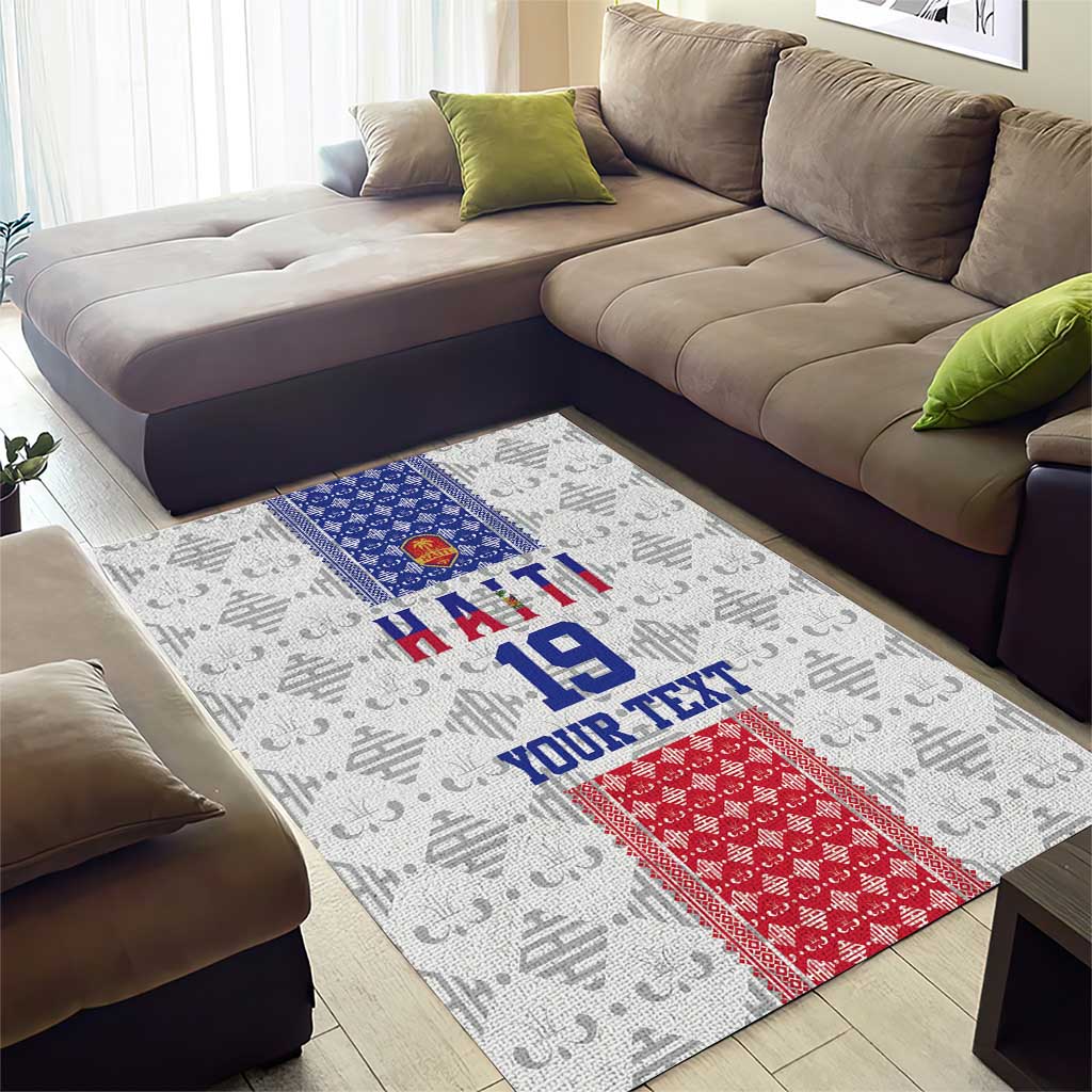 Custom Afro-Haitians Football Area Rug National Flag Design - African Pride