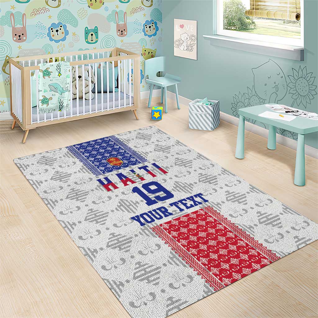 Custom Afro-Haitians Football Area Rug National Flag Design - African Pride