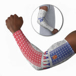 Custom Afro-Haitians Football Arm Sleeves National Flag Design