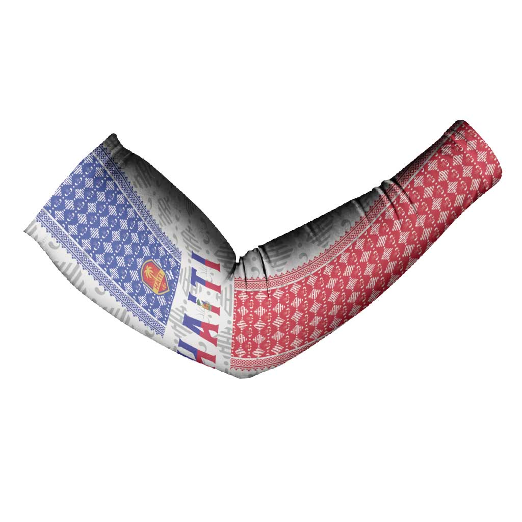 Custom Afro-Haitians Football Arm Sleeves National Flag Design