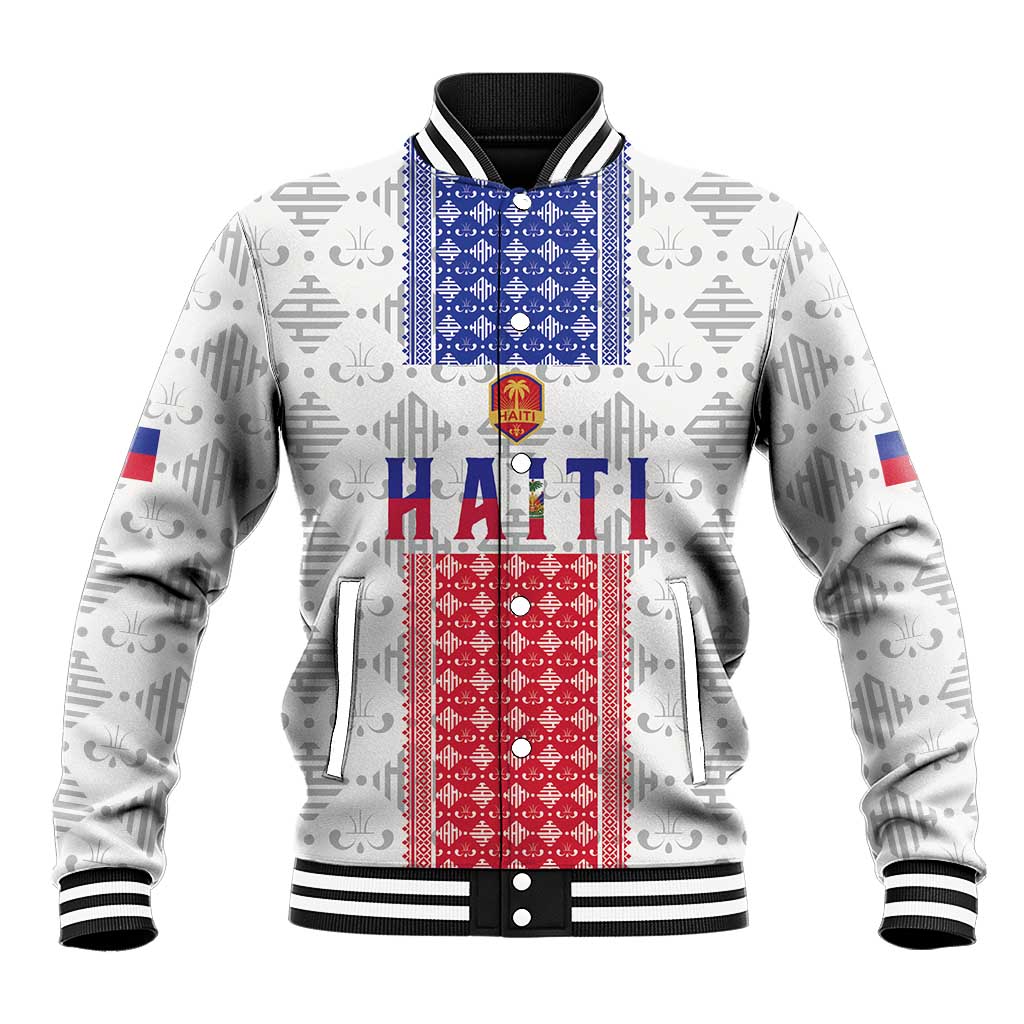 Custom Afro-Haitians Football Baseball Jacket National Flag Design - African Pride