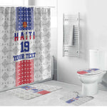 Custom Afro-Haitians Football Bathroom Set National Flag Design