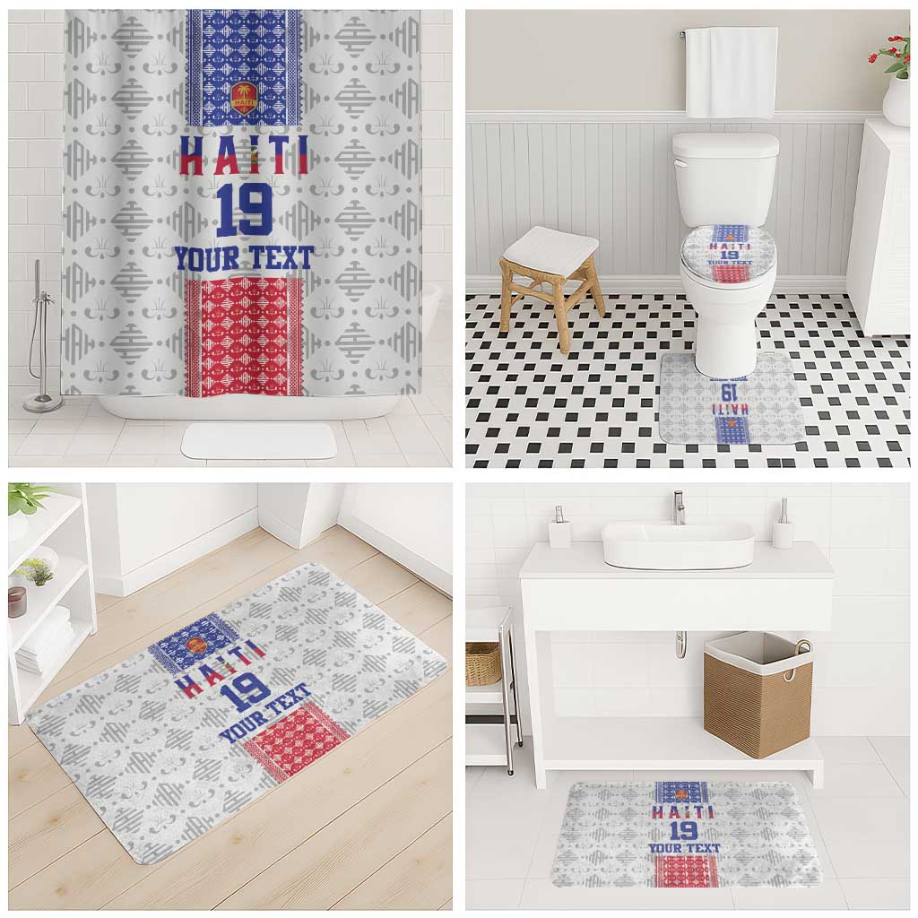 Custom Afro-Haitians Football Bathroom Set National Flag Design